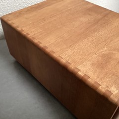 2 Vintage Solid Wood Media Storage Box Case Hand Rubbed Oiled Lot of 2