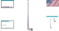 Plug-and-Play Telescopic FM Antenna, 75 Ohm, Perfect for Home Theater Systems