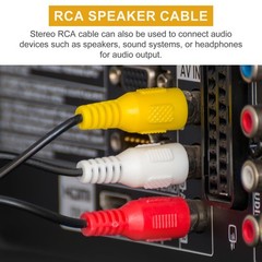 AV Audio Video Splitter Cable, 3 RCA Female Plug to 6 RCA Male Jack 25cm Comp…