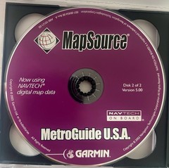 Garmin MetroGuide U.S.A.-Map CD-ROM (Windows) version 5.0 with user Manuals.