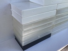 Lot Of 15 Vintage Empty VHS Plastic Clamshell Storage Cases Free Shipping!