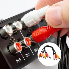 AV Audio Video Splitter Cable, 3 RCA Female Plug to 6 RCA Male Jack 25cm Comp…