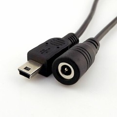 DC Power Supply Adapter Female 4.0 x 1.7mm To Mini USB 5 Pin PSP Converter Cable