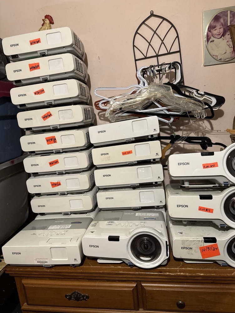 Epson Home Theater Desktop Projector Lot – Multiple Units, White