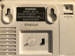 Maxon WX-70 Severe Weather Monitor AC or Battery Power In Box