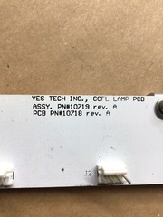 YES TECH INC. PN: 10719 Rev. A CCFL LAMP PCB PN: 10718 #4015J94