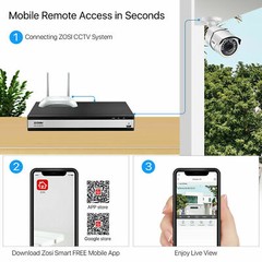 ZOSI 16 Channel H.265+ 1080p DVR Hard Drive 2TB for Security Camera System