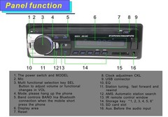 One Din MP3 Player Car Radio Stereo Audio in-Dash FM Aux Receiver USB Bluetooth