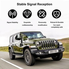 50 Cal Car Truck Bullet Antenna for GMC Sierra 99-2025 Chevy Silverado 1500-3500
