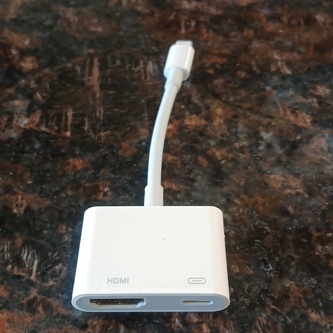 USB-C Male to HDMI Female HDMI Adapter, Short Cable, White, Universal (1:1)