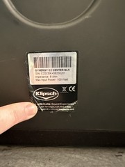 Klipsch Synergy C2 Center BLK Center Speaker 100W 8 Ohm Wired Banana Jack