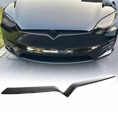 Front Grille Insert Trim Compatible With Tesla Model X 2020 2019 Carbon Fiber