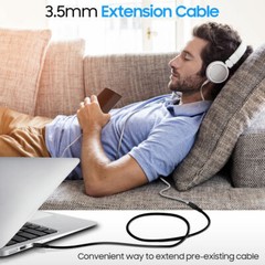3.5mm Audio Extension Cable Cord Stereo Headphone Male to Female Car MP3 AUX LOT