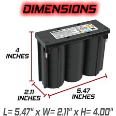 EnerSys Cyclon 0859-0012 6V 8.0Ah Rechargeable Battery, 2 Year Warranty