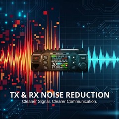 Radioddity CB-5000 Small CB Radio SSB AM FM 12V 24V Truck Offroad TFT SWR Transc