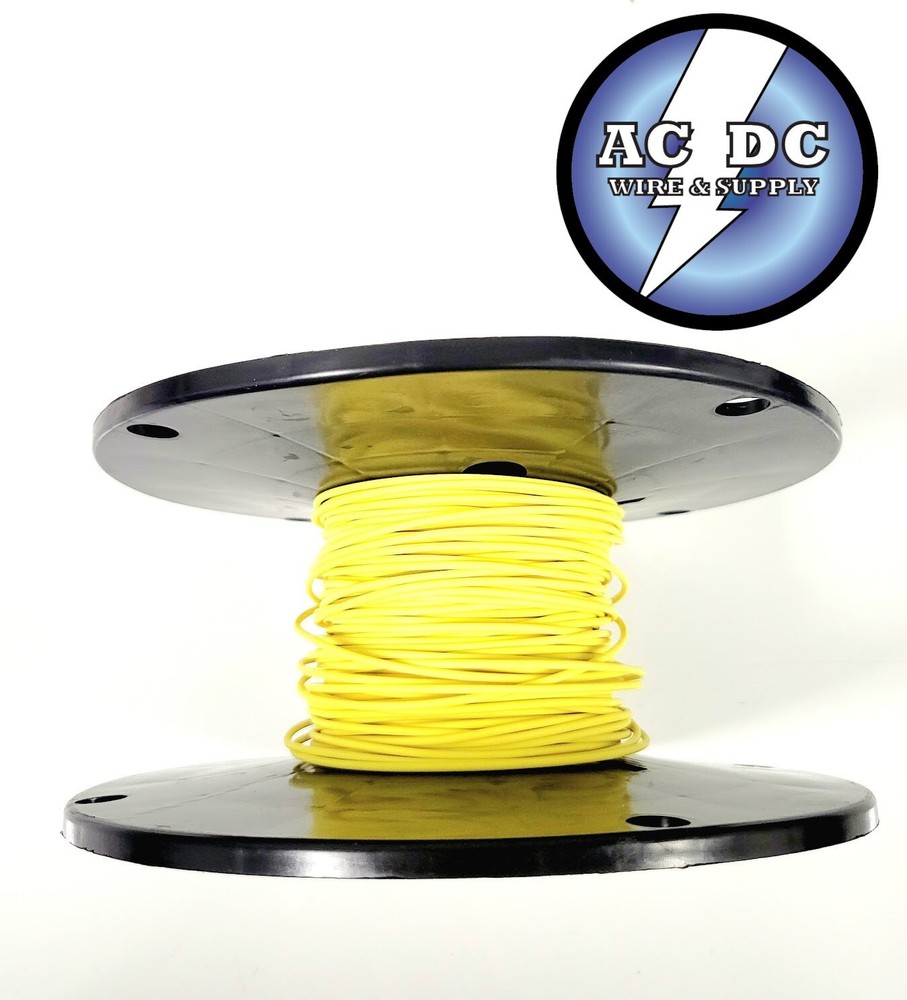 AUTOMOTIVE GXL WIRE 20 AWG HIGH TEMP STRANDED COPPER YELLOW 500 FT SPOOL