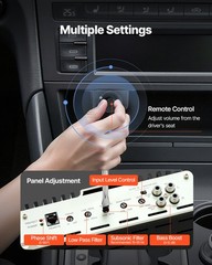 VEVOR Monoblock Car Amplifier Class D Subwoofer Amplifier 800W RMS 1/2/4 Ohm