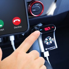 GOgroove FlexSMART X3 Compact Bluetooth FM Transmitter for Your Car or Vehicle