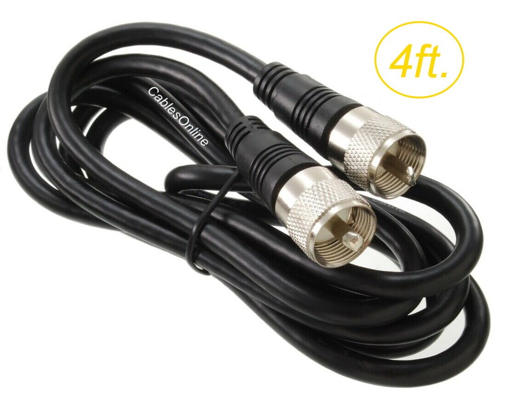 4ft RG8X Coax UHF (PL259) Male to Male 50 ohm Antenna Cable
