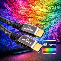 HDMI 2.1 Cable 8K@60Hz 4K@120Hz 144Hz HDCP 2.2&2.3 CL3 ARC eARC HD/HDR/HDTV lot