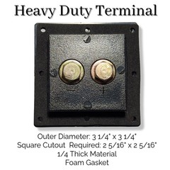 Heavy Duty Subwoofer Speaker Terminal Zinc Color Bolts