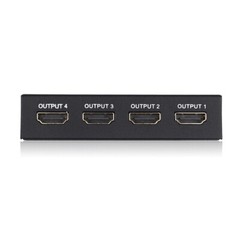 1×4 HDMI Splitter, 1 in 4 Out HDMI Splitter Audio Video Distributor Box 3D & 4K