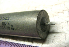 Tektronix 1.0uF 400vdc Vitamin-Q type Paper-In-Oil PIO TONE capacitor 285 Series
