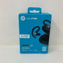 JLab JBuds Air Sport True Wireless Earbuds + Charging Case – Black