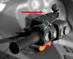 RAM Mount Aluminum Motorcycle Extended Reservoir Cover Base with 1 inch Ball