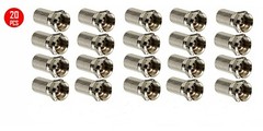 NEW 20 Pack F-type Male Twist On Connector for RG6 Coaxial Coax Antenna Cable v2
