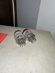 Matched Pair GE Five Star 5654 / 6AK5W Vacuum Tubes Untested Vintage USA