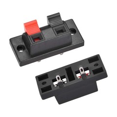 uxcell 2 Ways Spring Speaker Terminal Clip Push Release Connector Audio Red