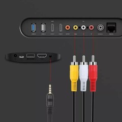 Top Quality 3.5 to RCA Male Audio Video AV Cable Wire Cord 1M 3.5mm Jack Plug