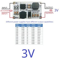 2 In 1 Auto Buck-Boost DC-DC Converter 0.9-6V to 3V 3.3V 4.2V 5V PWM PFM Voltage