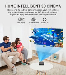 Smart Mini Projector Android 9.0 1080P 4K WiFi Bluetooth Portable Home Theater