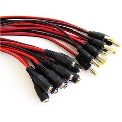 5~50Pcs DC Pigtail Power Cords Male Female Barrel Plugs Connectors 5.5mm x 2.1mm