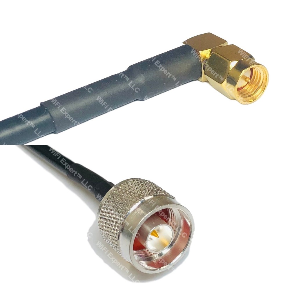 LMR240 SMA MALE ANGLE to N MALE Coax RF Cable USA-Ship Lot