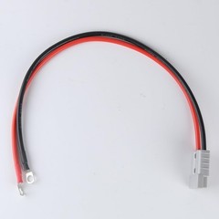 2 PCS 1.64 Ft 8AWG Cable 50A Connector LiFePO4 Battery M8 Terminal Forklift