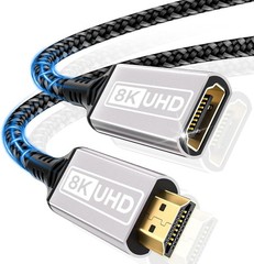 Tangle-Free 1.64FT HDMI Extension Cable 48Gbps – Compatible with All Devices