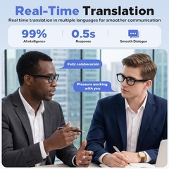 AI Smart Glasses with Camera 8MP, 4K Video, Bluetooth Ai Glasses for Men Wome…