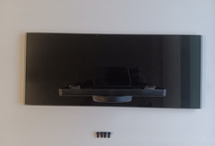Hisense TV Stand Base for Model 48H5 Glass, Metal, & Plastic with Mounting Bolts