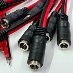 10 Pack 18AWG DC Power Pigtail Cable 5.5 x 2.1mm Female Jack Tinned Leads