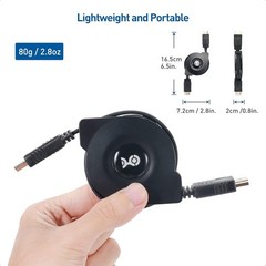 Cable Matters 8K 60Hz / 4K 240Hz Retractable HDMI Cable with HDR Support – 3.3 F