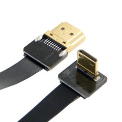 90 Degree HDMI Male to Male FPC Flat Cable 20cm for FPV and Aerial Photography