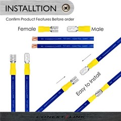 Conext Link QDVF-110B25 Vinyl Quick Disconnect Terminal Female 25 Pack 0.110″…