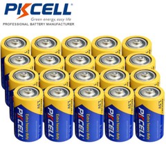 20pcs D Batteries 1.5V R20P UM1 PC1300 720min Zinc-Carbon Bulk for camping light