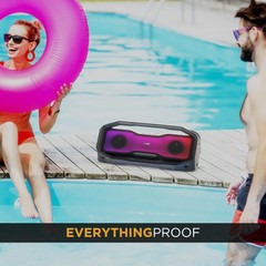 Altec Lansing Black Waterproof Bluetooth Speakers with 20 Hours Battery Life