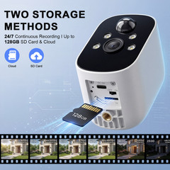 XVIM WiFi Solar Wireless Home Camera Security System Outdoor Camera 2K Monitor