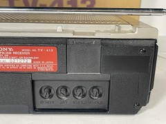 Vintage Sony TV 413 Mini Black & White FM/AM Television + Box & Power Supply
