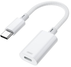 USB C to Audio Adapter Fast Charge Data 1Pc iPhone iPad Galaxy Use